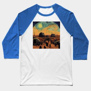 Starry Night in Mos Eisley Tatooine Baseball T-Shirt